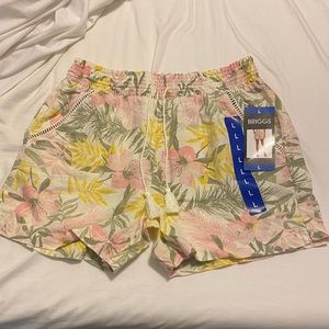 High waisted linen shorts